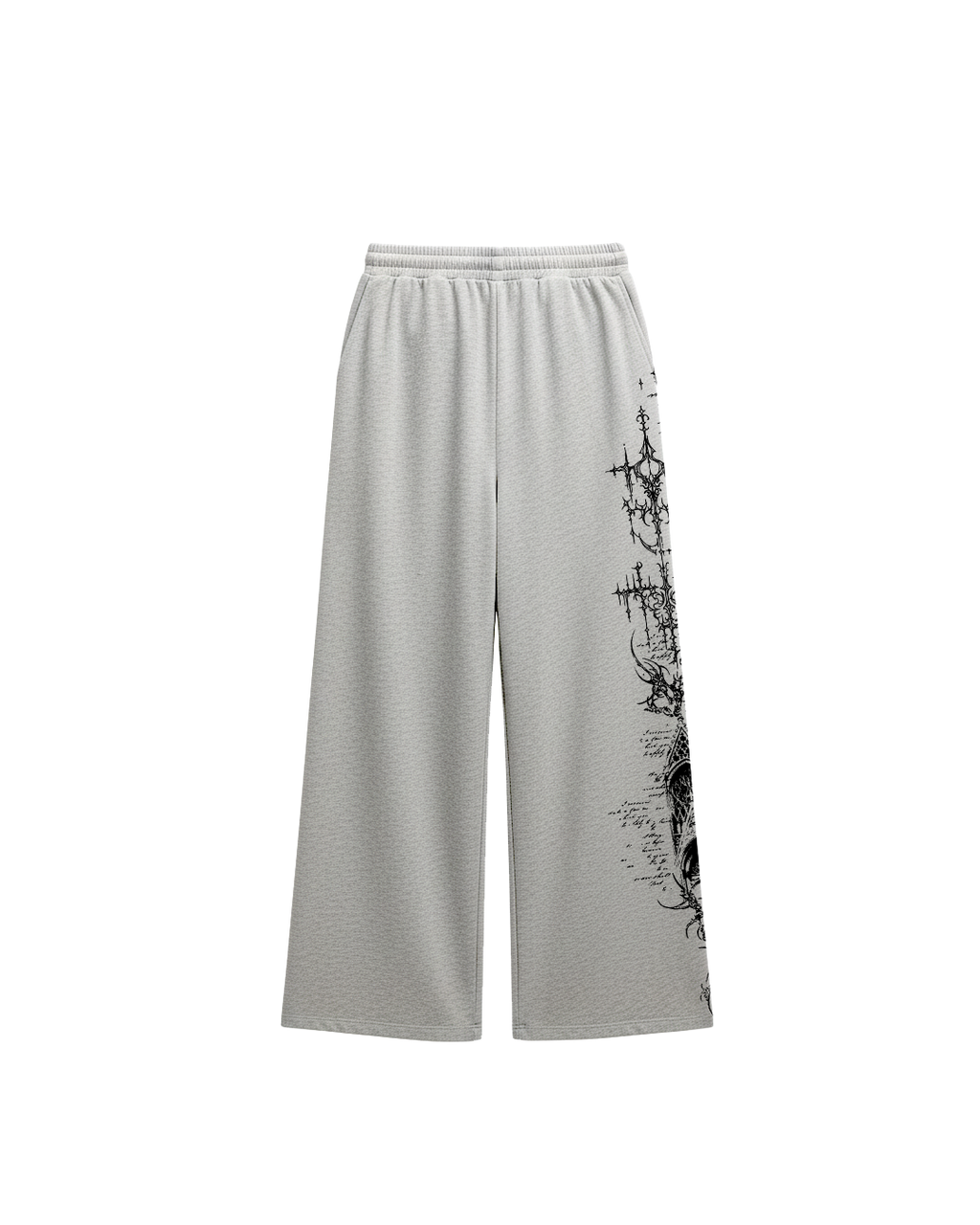 Scripture Grey Unisex Straight Fit Baggy Pants
