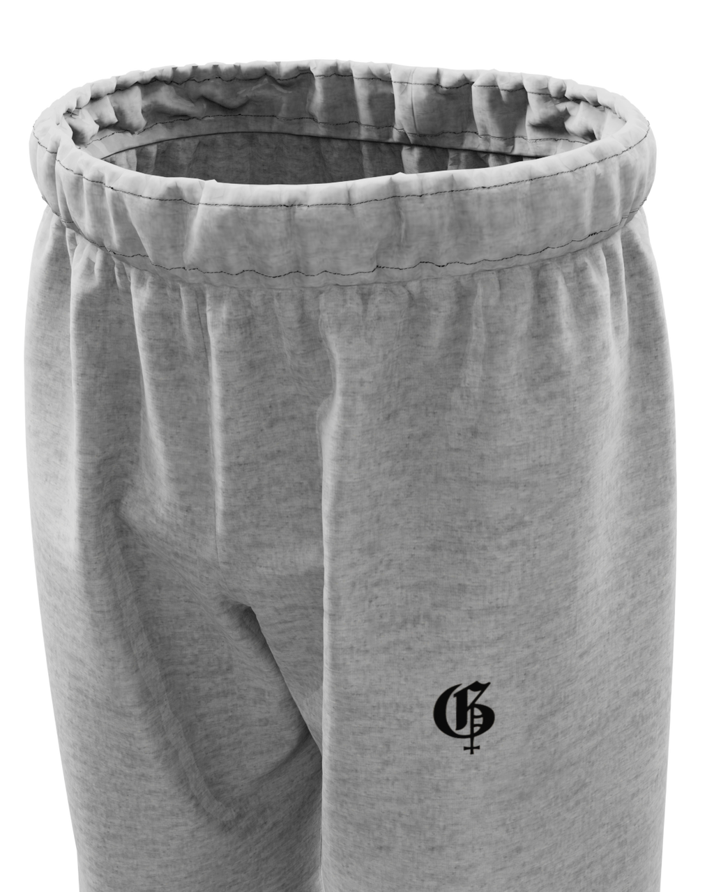 Basic Grey Genrage Baggy Pants