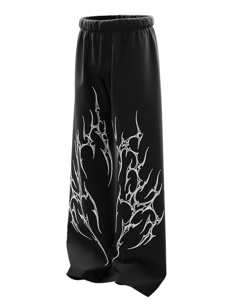 Bexor Black Unisex Straight Fit Baggy Pants