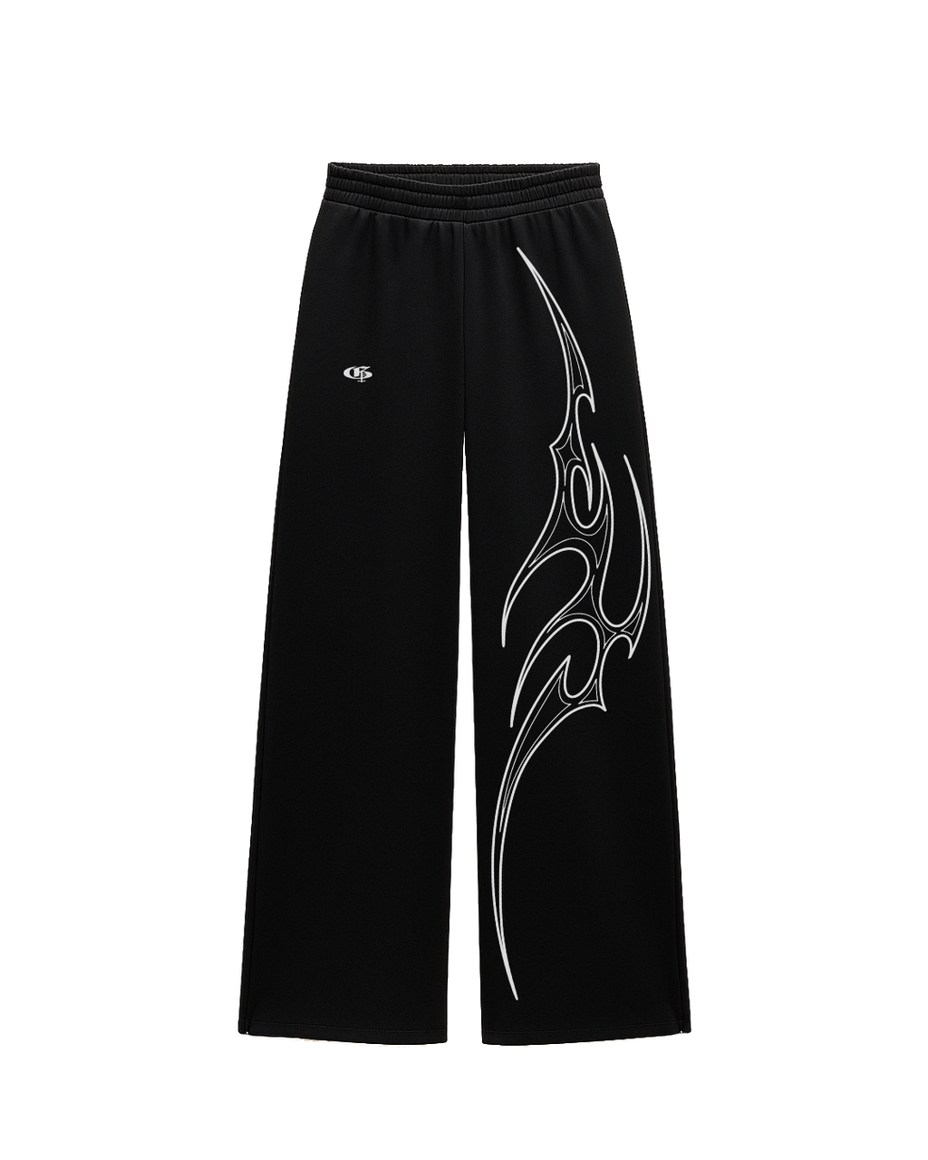 Black Iconis Unisex Straight Fit Baggy Pants
