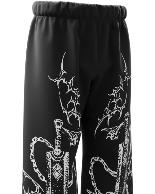 Black Toji Straight Fit Baggy Pants