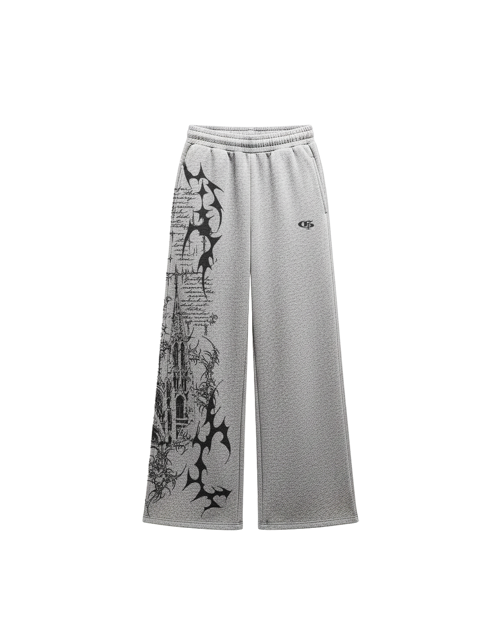 Scripture Grey Unisex Straight Fit Baggy Pants