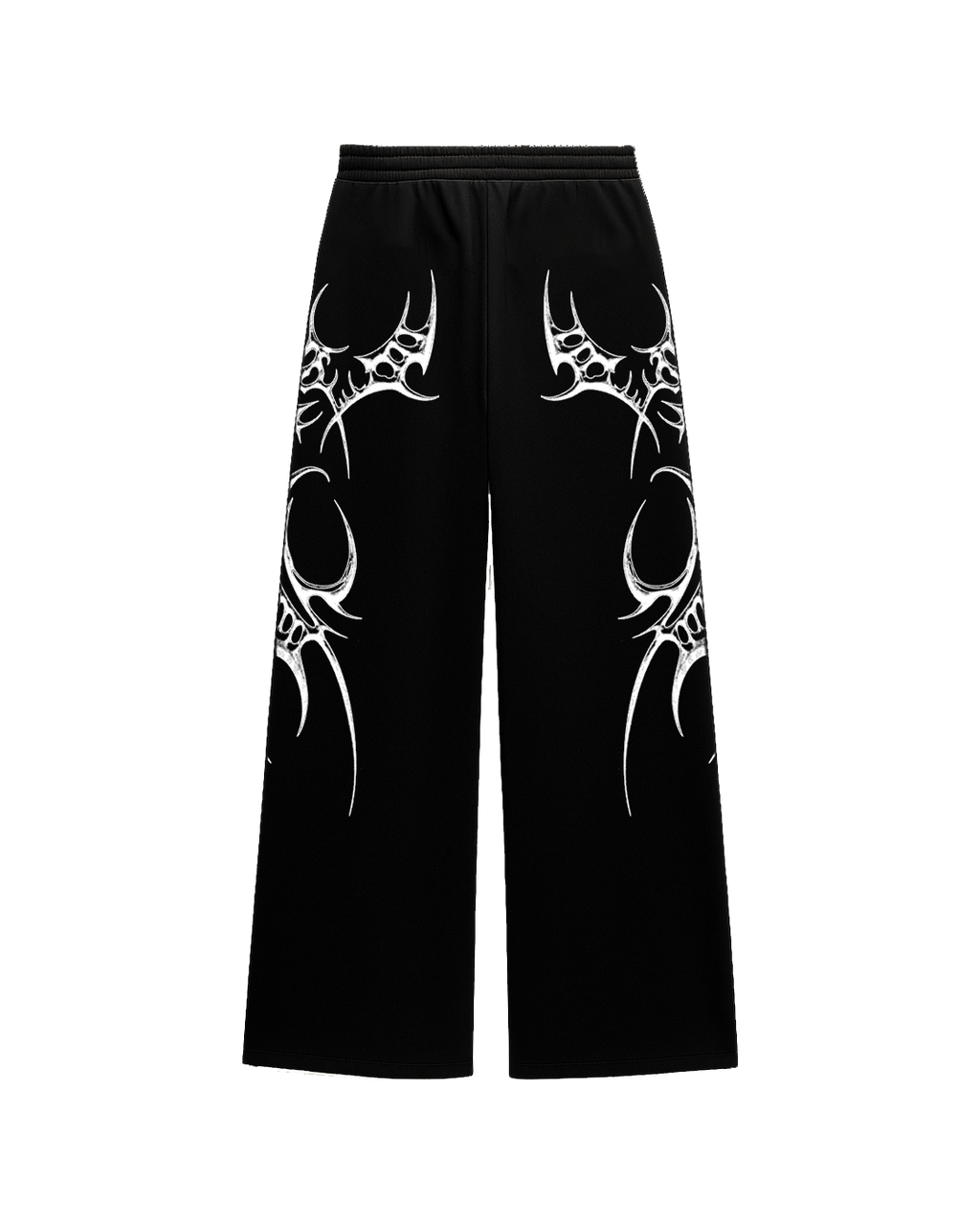 Typhoon Black Unisex Straight Fit Baggy Pants