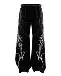Typhoon Black Unisex Straight Fit Baggy Pants