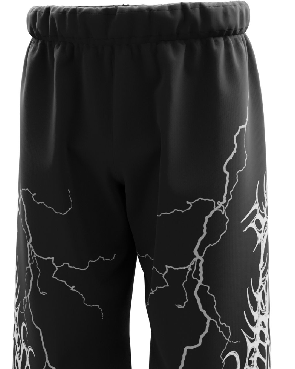Typhoon Black Unisex Straight Fit Baggy Pants