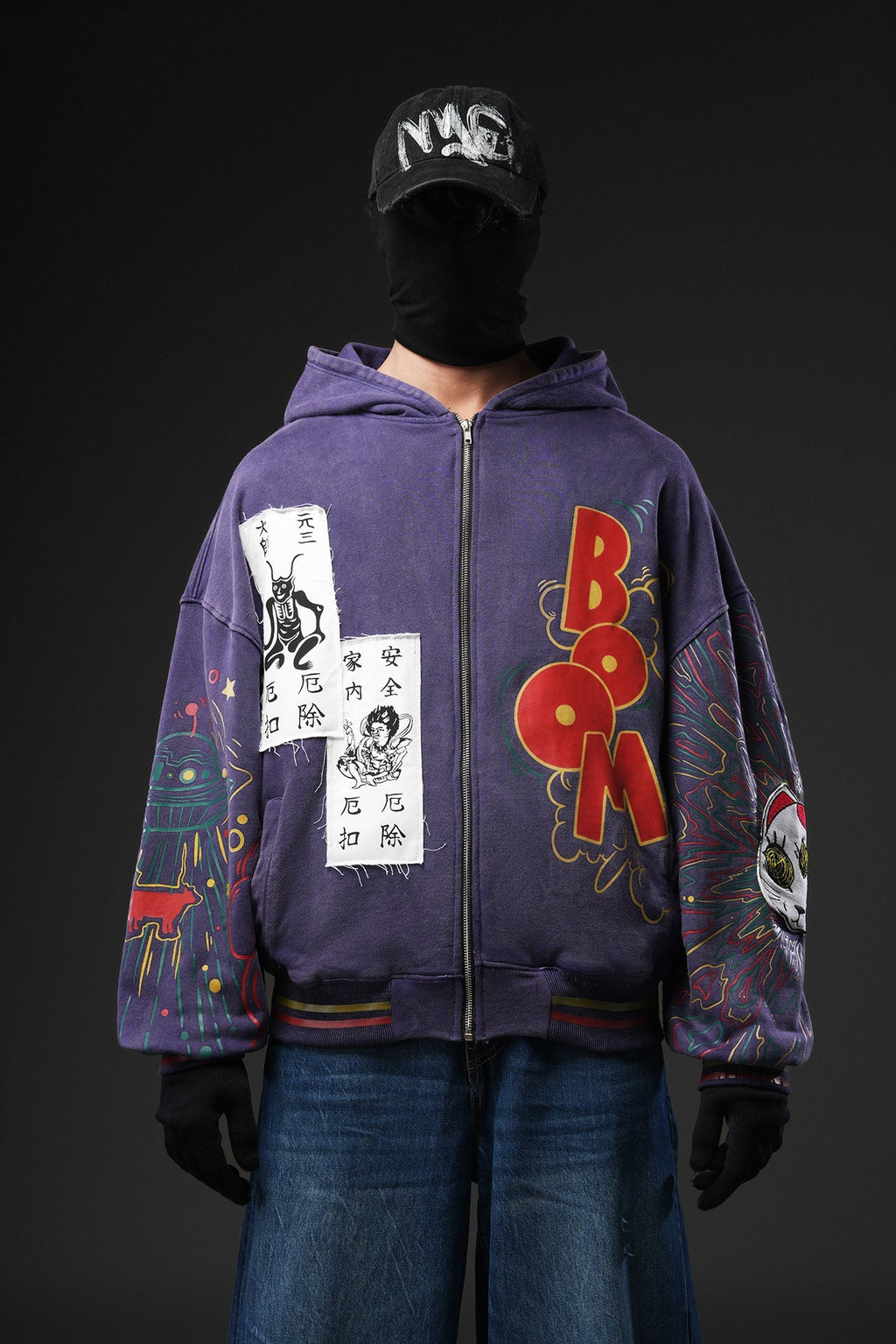 Paranorman - Purple Washed Patch-worked Jacket