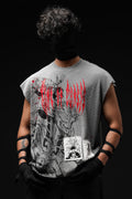 The Cursed One - Waffle Vest with Patchwork