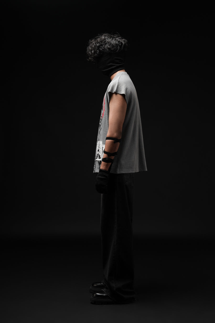 The Cursed One - Waffle Vest with Patchwork