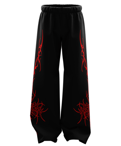 Bloodsigil Black Unisex Straight Fit Baggy Pants