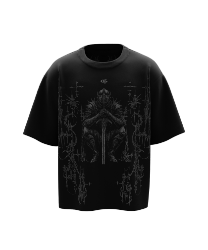 Oath Black Boxy Oversized Tshirt