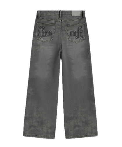Smack Grey Washed Baggy Jeans