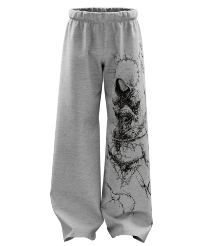 Xyra Grey Unisex Straight Fit Baggy Pants